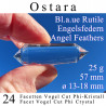 Ostara Angel Feather 24 Facet Vogel Cut Phi Crystal with Blue Rutiles