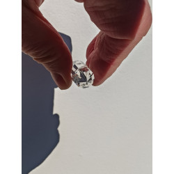 Sofeiron Engelsfeder 12 Facetten Vogel Cut Phi-Kristall blaue Rutile