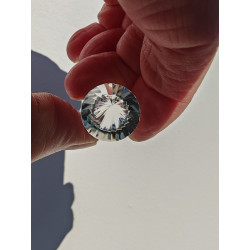 Goldamur Angel Feather 24 Facet Vogel Cut Phi Crystal Blue Rutile