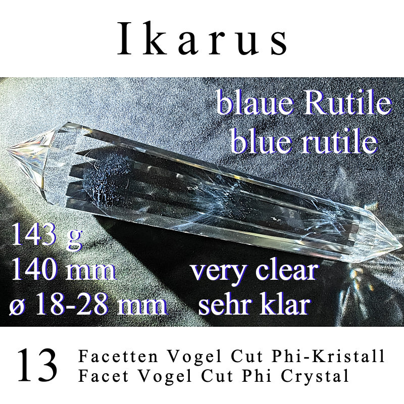 Ikarus 13 Facetten Vogel Cut Phi-Kristall The Four Winds Extraktion
