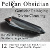 Pelikan Obsidian 12 Facetten Vogel Cut Phi-Kristall