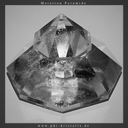 Metatron Phi Pyramide 8-seitig mit Krone und Basis Vogel Cut