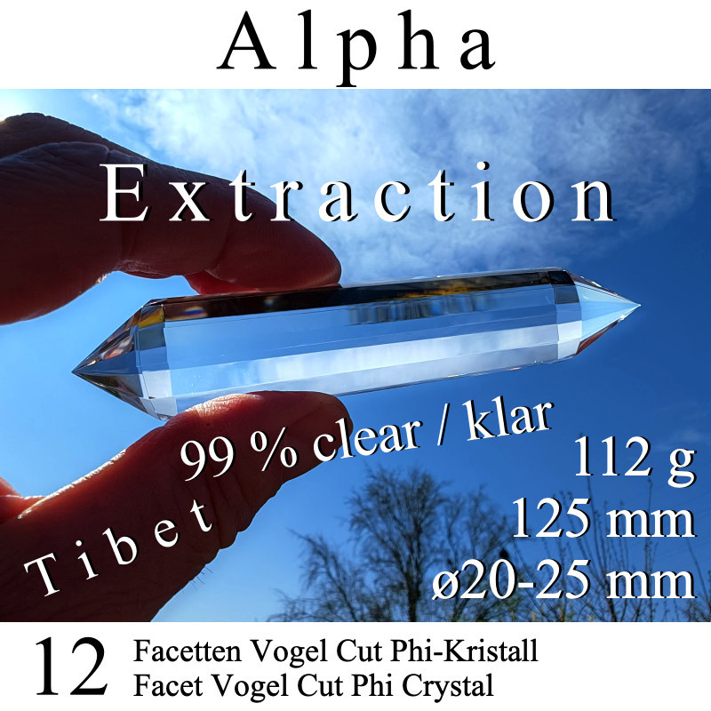 Alpha 12 Facetten Vogel Cut Phi-Kristall The Four Winds