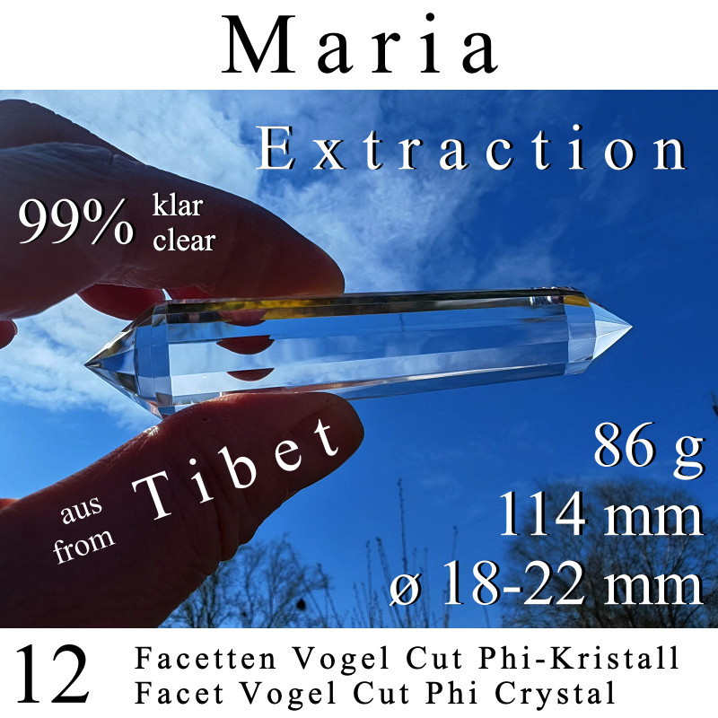 Maria 12 Facetten Vogel Cut Phi-Kristall
