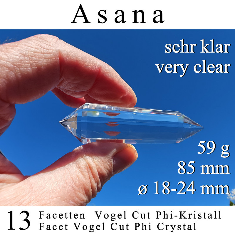 Asana 13 Facetten Vogel Cut Phi-Kristall
