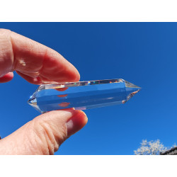 Fee Crystal Light 13 Facetten Vogel Cut Phi-Kristall blaue Rutile