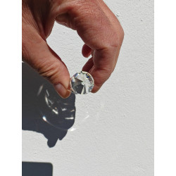 Fee Crystal Light 13 Facetten Vogel Cut Phi-Kristall blaue Rutile