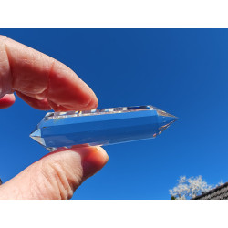 Fee Crystal Light 13 Facetten Vogel Cut Phi-Kristall blaue Rutile