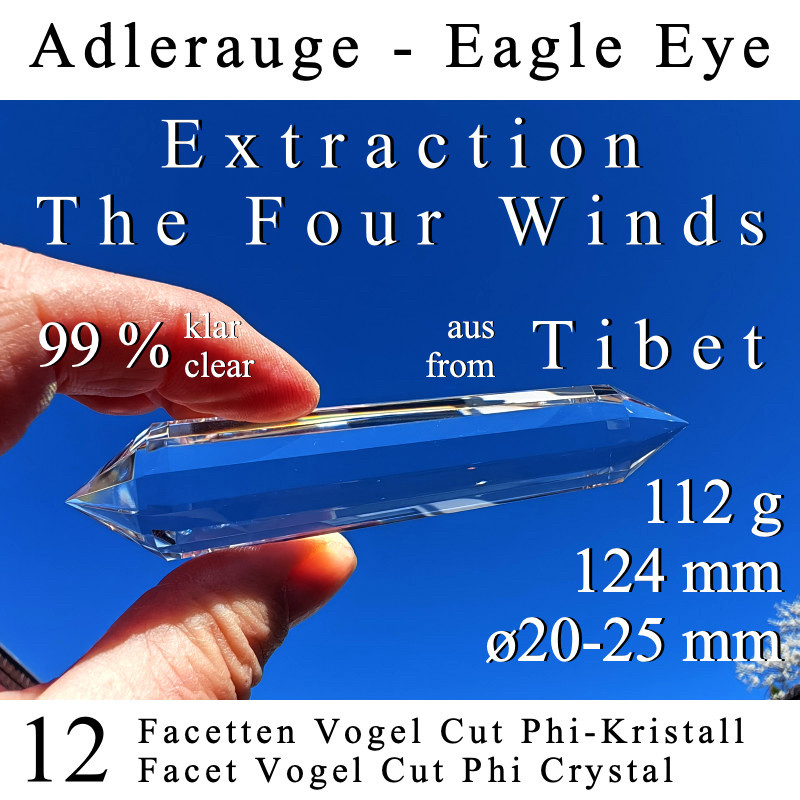 Adlerauge 12 Facetten Vogel Cut Phi-Kristall