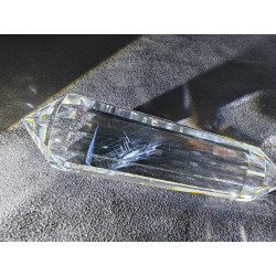 Omega 13 Facetten Vogel Cut Phi-Kristall blaue Rutile