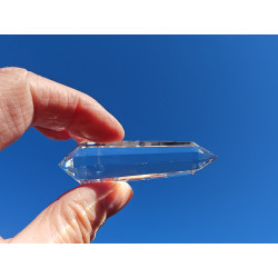 Omega 13 Facetten Vogel Cut Phi-Kristall blaue Rutile