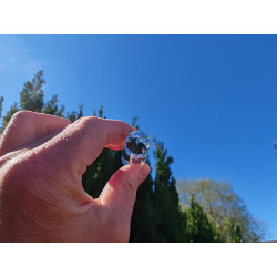 Omega 13 Facetten Vogel Cut Phi-Kristall blaue Rutile