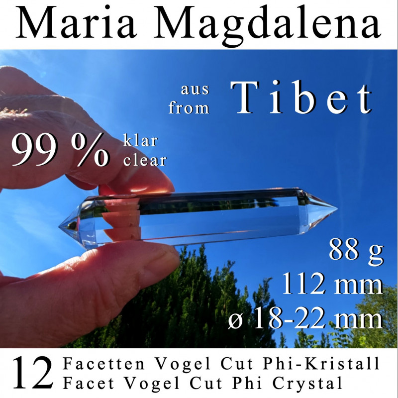 Maria Magdalena 12 Facetten Vogel Cut Phi-Kristall