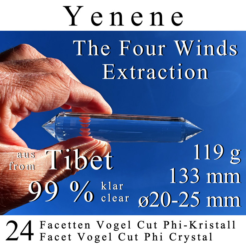 Yenene 24 Facetten Vogel Cut Phi-Kristall The Four Winds Extraktion