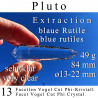 Pluto 13 Facetten Vogel Cut Phi-Kristall blaue Rutile