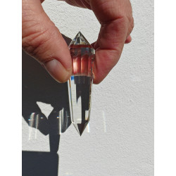 Uzziel 13 Facetten Vogel Cut Phi-Kristall blaue Rutile