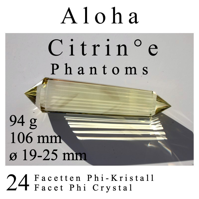 Aloha Citrin 24 Facetten Phi-Kristall