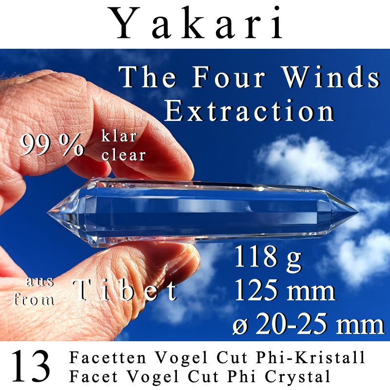 Yakari 13 Facetten Vogel Cut Phi-Kristall The Four Winds Extraktion