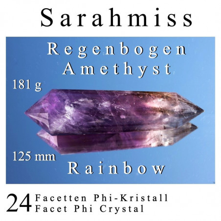 Sarahmiss Rainbow Amethyst 24 Facet Phi Crystal