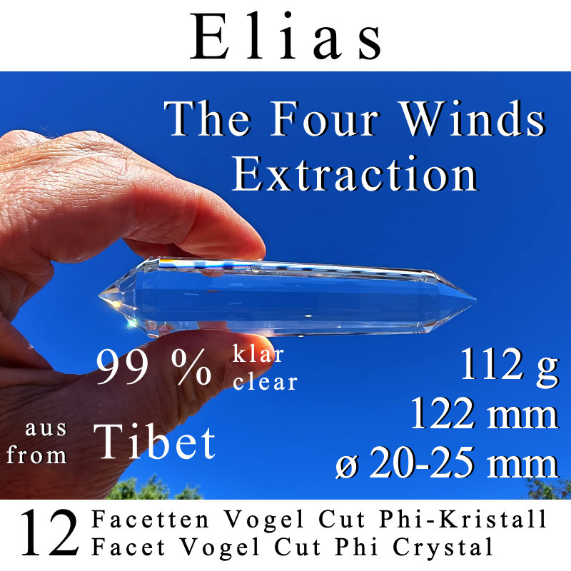 Elias 12 Facetten Vogel Cut Phi-Kristall The Four Winds