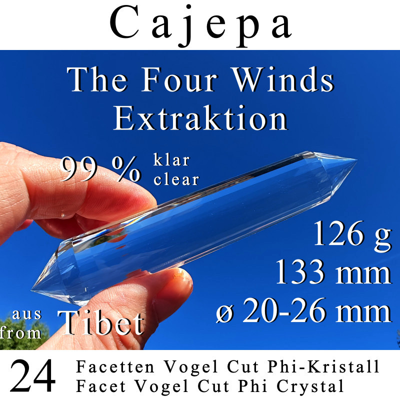 Cajepa 24 Facetten Vogel Cut Phi-Kristall The Four Winds Extraktion