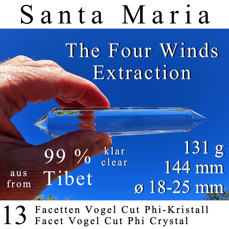 Santa Maria 13 Facet Vogel Cut Phi Crystal The Four Winds Extraction