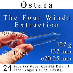 Ostara 24 Facetten Vogel Cut Phi-Kristall The Four Winds Extraktion