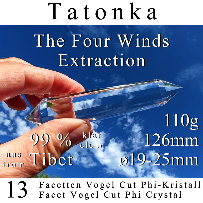 Tatonka 13 Facet Vogel Cut Phi Crystal The Four Winds Extraction