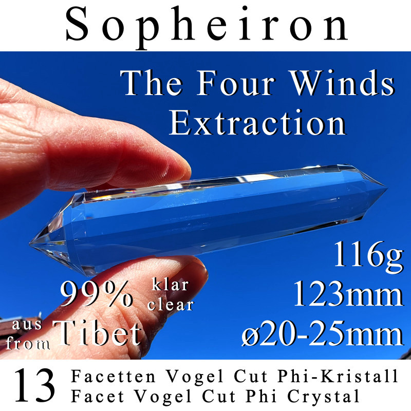 Sopheiron 13 Facet Vogel Cut Phi Crystal The Four Winds Extraction