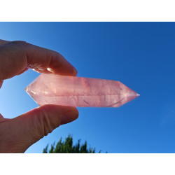 Jasmin Rose Quartz 24 Facet Vogel Cut Phi Crystal