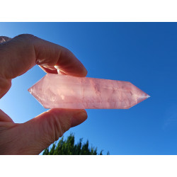 Jasmin Rose Quartz 24 Facet Vogel Cut Phi Crystal