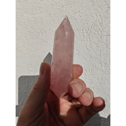 Jasmin Rose Quartz 24 Facet Vogel Cut Phi Crystal