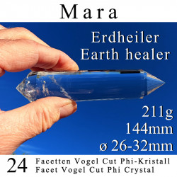 Mara 24 Facetten Vogel Cut Phi-Kristall Erdheiler