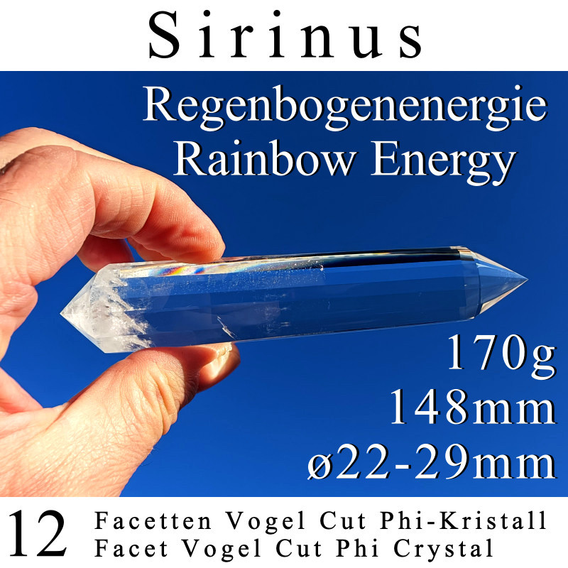 Sirinus 12 Facet Vogel Cut Phi Crystal