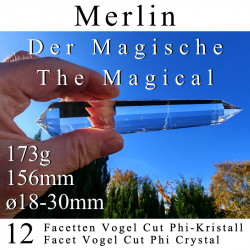 Merlin 12 Facetten Vogel Cut Phi-Kristall