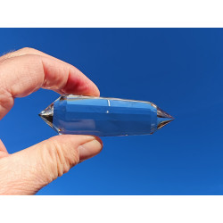 Elohim 12 Gate 21-12-33 Facet Vogel Cut  Phi Crystal Slightly Smoky