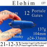 Elohim 12 Portale 21-12-33 Facetten Vogel Cut Phi-Kristall leicht rauchig
