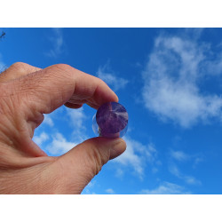 Momo Amethyst 24 Facetten Vogel Cut Phi-Kristall