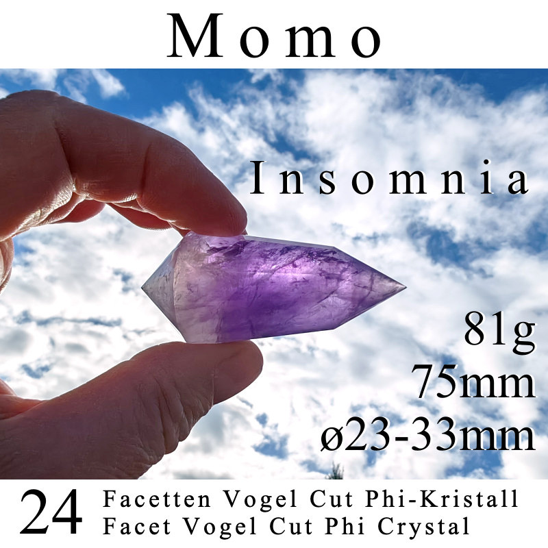 Momo Amethyst 24 Facet Vogel Cut Phi Crystal