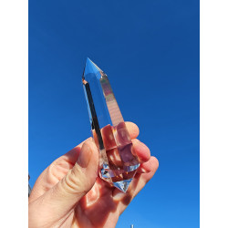 Myriel 6 Portale 18-6-24 Facetten Vogel Cut Phi-Kristall mit Phantomen und blauen Rutilen