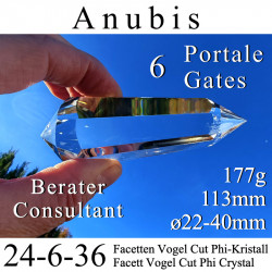 Anubis 6 Portale 24-6-36 Facetten Vogel Cut Phi-Kristall