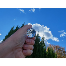 Sanat Kumara 44 Facet Vogel Cut Phi Crystal with blue rutile