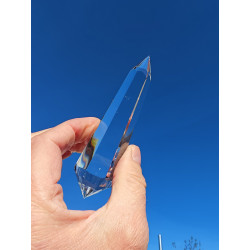 Morgaine 6 Portale 18-6-24 Facetten Vogel Cut Phi-Kristall mit blauen Rutilen