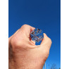 Morgaine 6 Portale 18-6-24 Facetten Vogel Cut Phi-Kristall mit blauen Rutilen