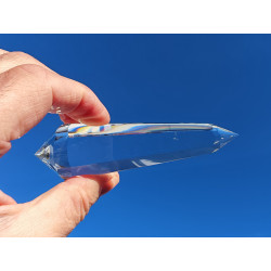 Morgaine 6 Portale 18-6-24 Facetten Vogel Cut Phi-Kristall mit blauen Rutilen