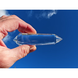 Narrar 33 Facet Vogel Cut Phi Crystal with blue rutiles