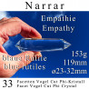 Narrar 33 Facet Vogel Cut Phi Crystal with blue rutiles