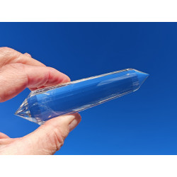 Melchizedek 13-20-33 Facet Vogel Cut Phi Crystal with blue rutiles