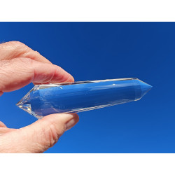 Melchizedek 13-20-33 Facet Vogel Cut Phi Crystal with blue rutiles