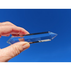 Nathaniel 7 Gate 13-7-24 Facet Vogel Cut Phi Crystal with blue rutiles